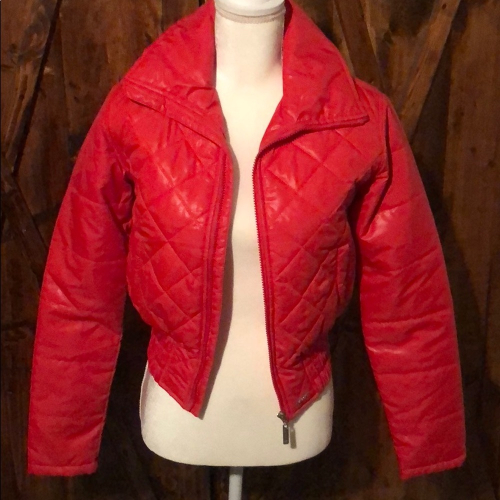 Kitson NWOT La Cherry Puffer Jacket Sz S